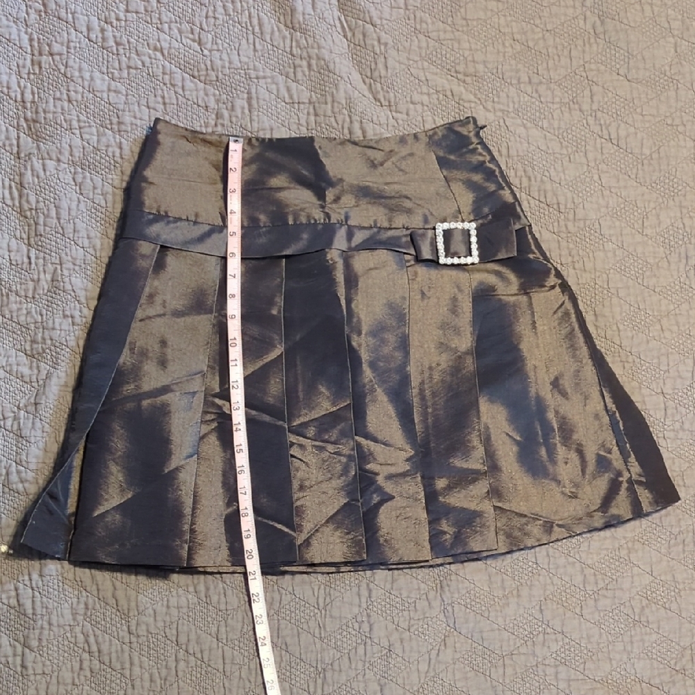 Elegant Black Skirt with Buckle Detail
